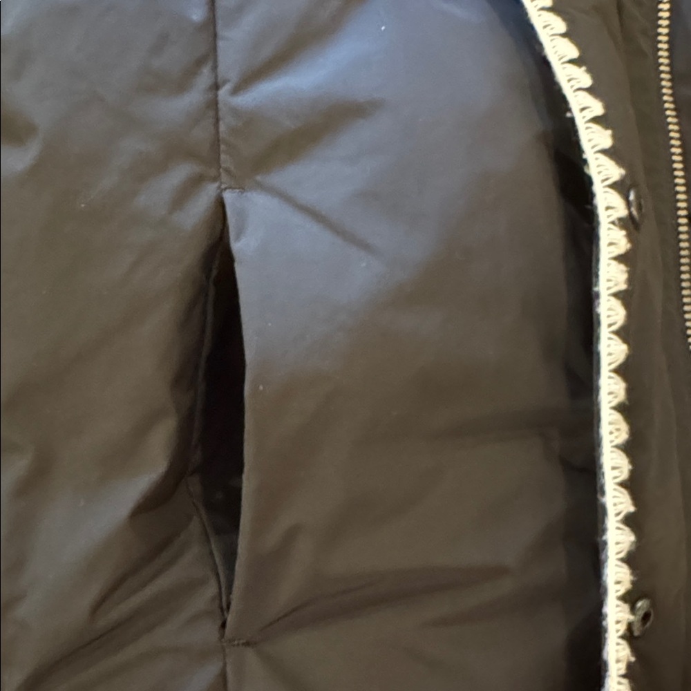 rag & bone Black Quilted Puffer Jacket with White Faux Fur Collar - Picture 6 of 16
